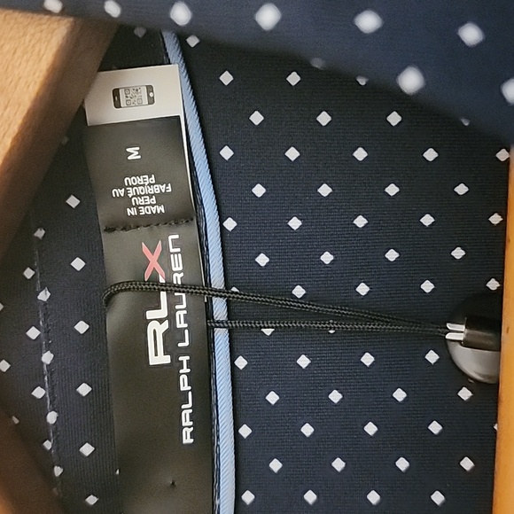 NWT RLX Ralph Lauren Medium Navy Microdot Polo w Sleeve of Titlest Great Gift! - Picture 5 of 7